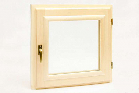 Окно для бани из липы 40х50 зима стеклопакет