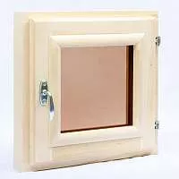 Окно для бани 60х80 зима стеклопакет тонированное