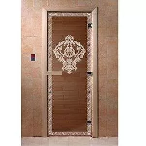 Стеклянная дверь для бани Византия 1800х700